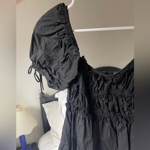 Forever 21 black puff sleeve mini Dress